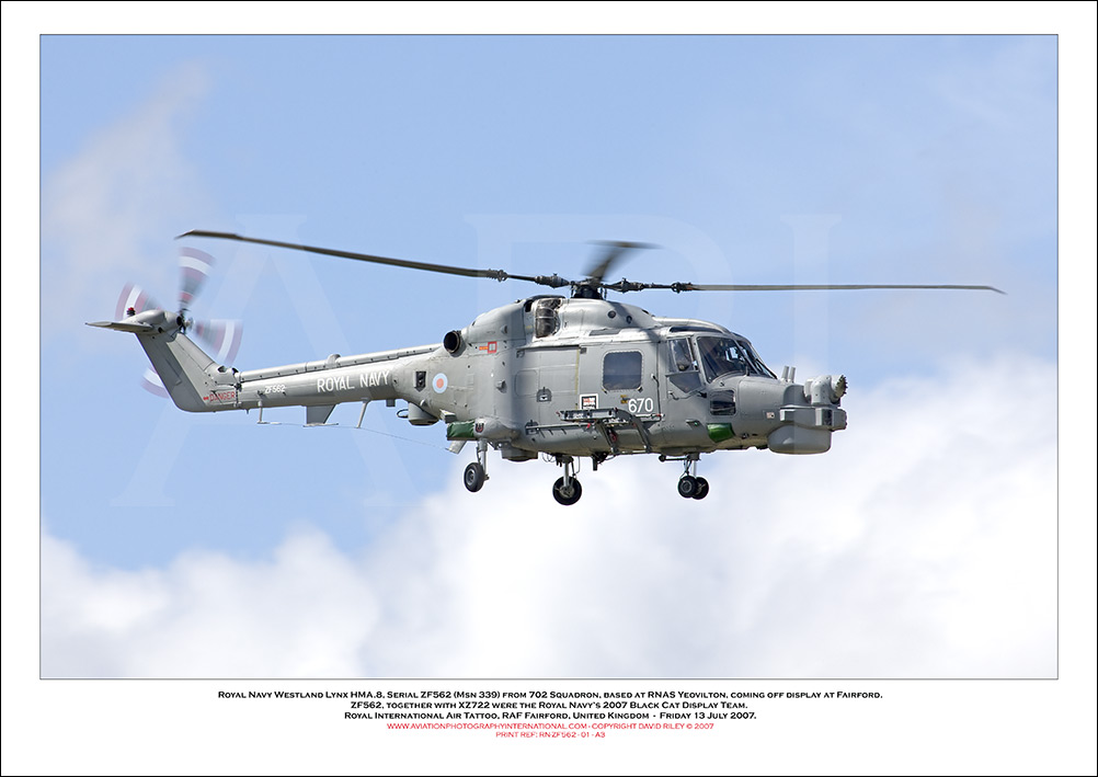 RN-ZF562 - Royal Navy Westland Lynx HMA.8 (Msn 399) - 01