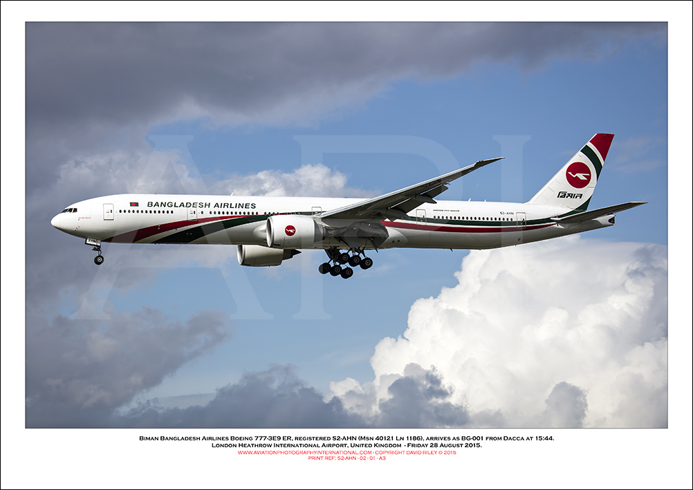 S2-AHN - Biman Bangladesh Boeing 777-3E9 ER, (Msn 40122 Ln 964 - 01