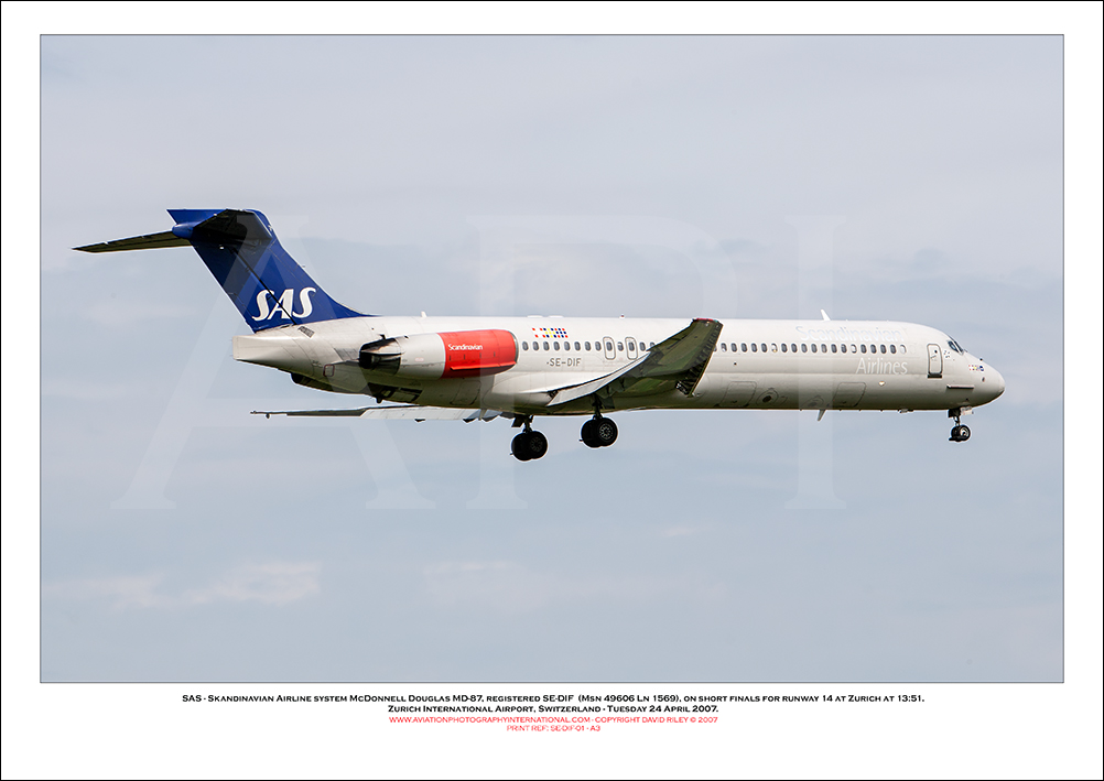 SE-DIF - SAS - Skandinavian Airlines McDonnell Douglas MD-87 (Msn  49606 Ln 1569) - 01
