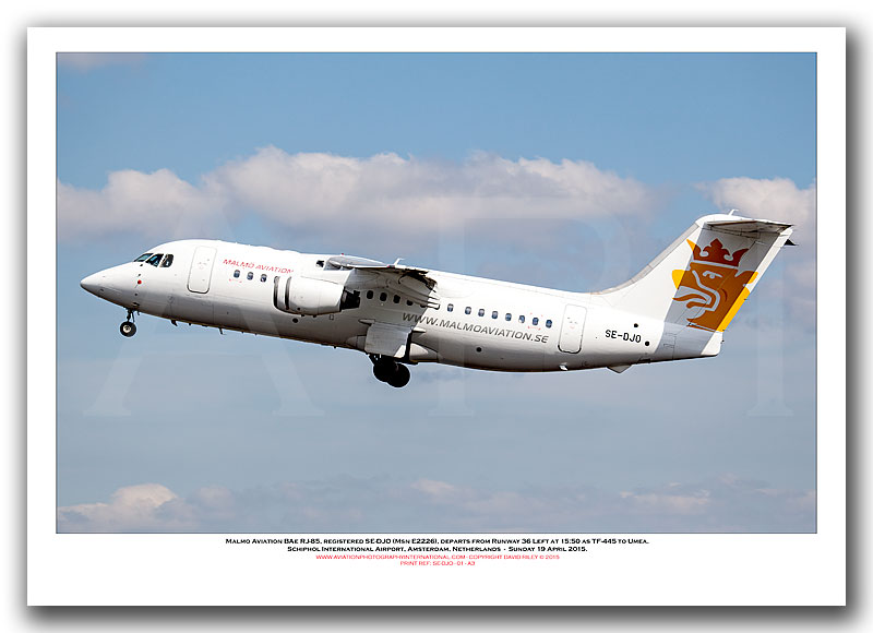 SE-DJO - Malmo Aviation BAe RJ-85  (Msn E-2226) - 01