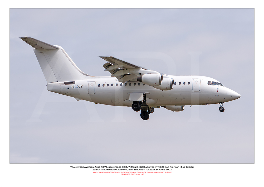 SE-DJY - Transwede Aviation Avro RJ-70 (Msn E-1224) - 01