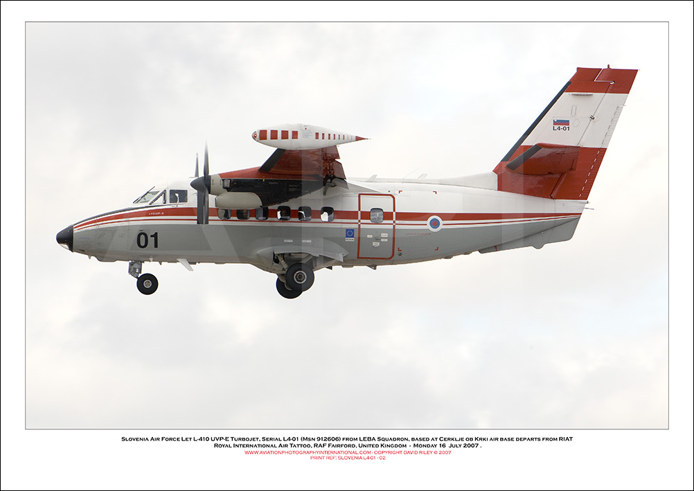 SLOVENIA-L4-01 - Slovenian Air Force Let L-410UVP-E Turbolet (Msn  912606) - 02