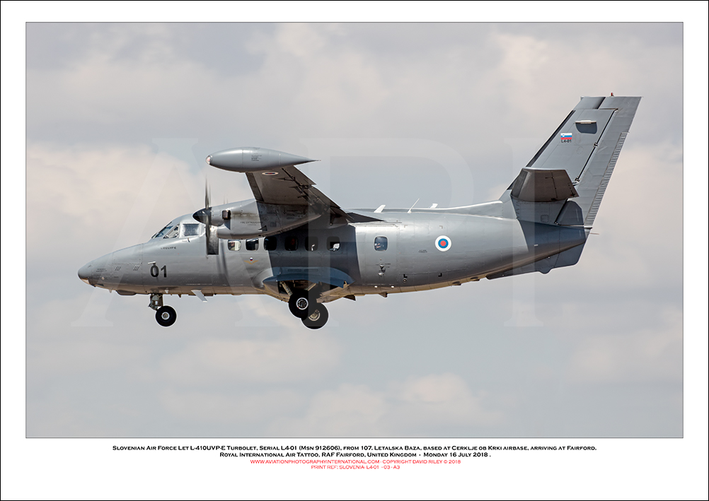 SLOVENIA-L4-01 - Slovenian Air Force Let L-410UVP-E Turbolet (Msn  912606) - 03