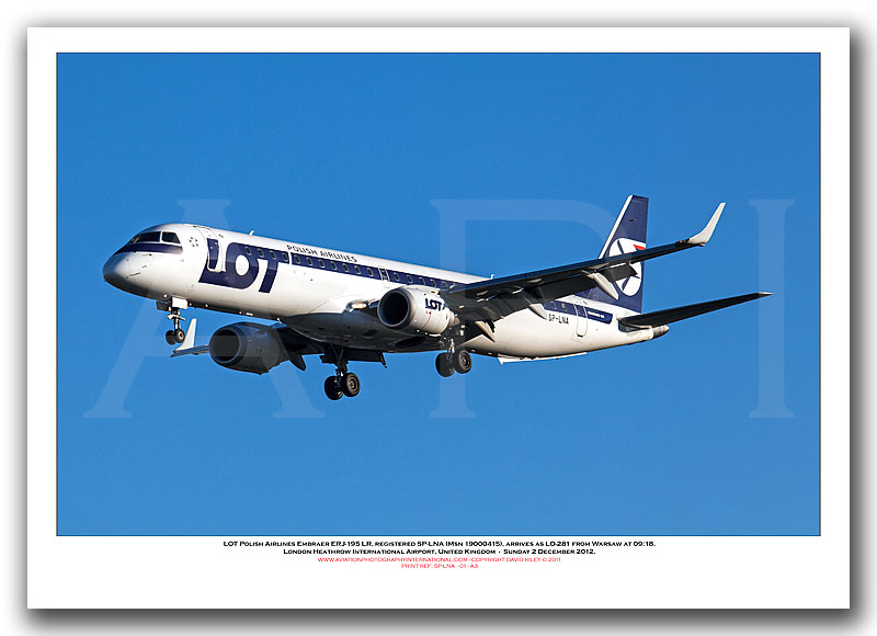 SP-LNA - LOT Polish Airlines Embraer ERJ-195 LR  (Msn 19000415) - 01