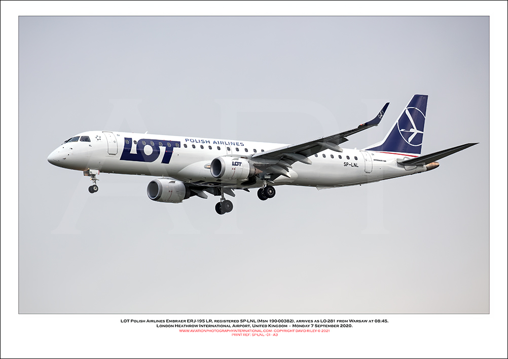 SP-LNL - LOT Polish Airlines Embraer ERJ-195 LR  (Msn 19000382) - 01