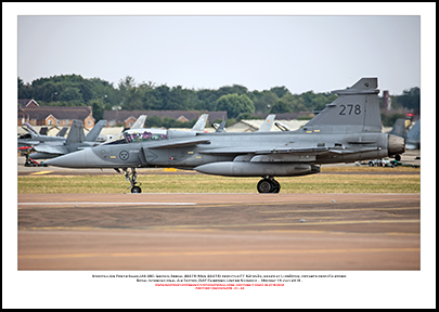 SWEDEN-39278 - Swedish Air Force Saab JAS 39C Gripen (Msn 39-278) - 01