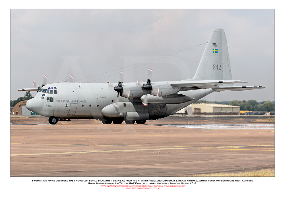 SWEDEN-84002 - Swedish Air Force Lockheed Tp84 Hercules (Msn 382-4332) - 03
