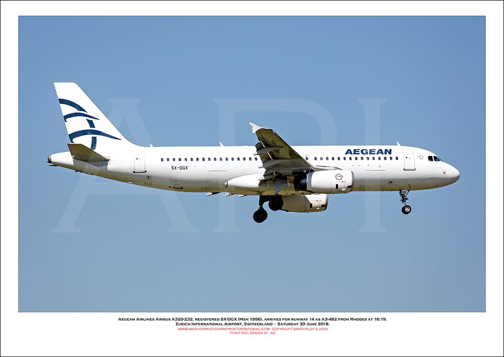 SX-DGX - Aegean Airlines Airbus A320-232 (Msn 1996) - 01