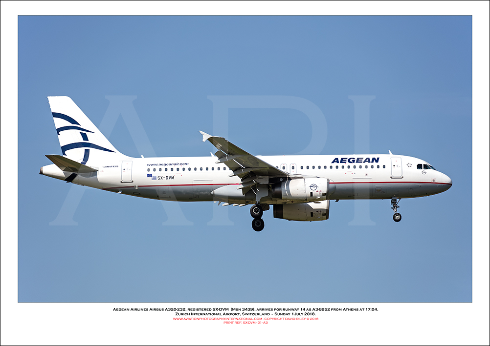 SX-DVM - Aegean Airlines Airbus A320-232 (Msn 3439) - 01