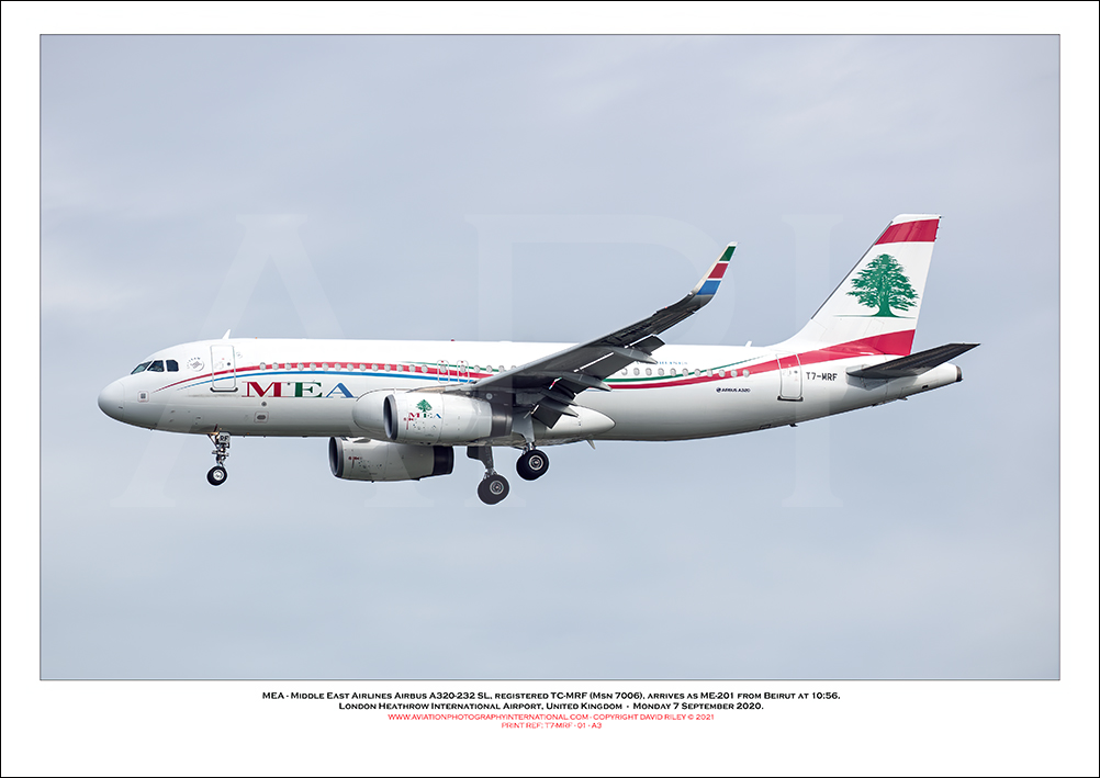 T7-MRF - MEA- Middle East Airlines Airbus A320-214  (Msn 5253) - 01