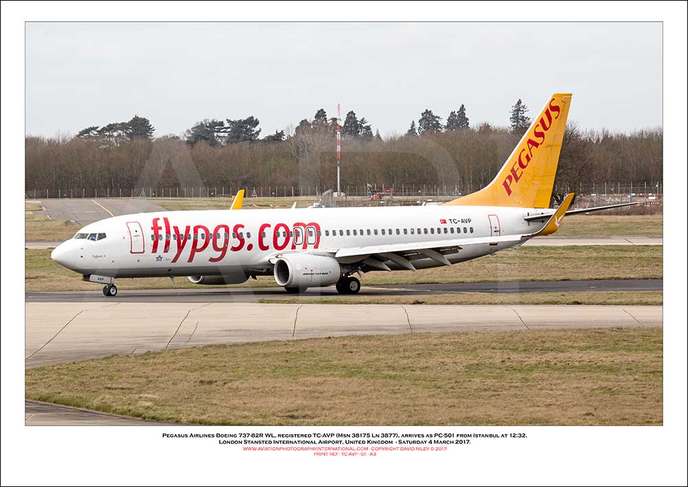 TC-AVP - Pegasus Airlines Boeing 737-82R WL  (Msn 381754 Ln 3877) - 01