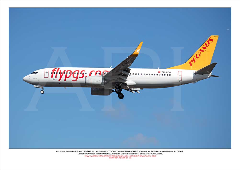 TC-CRA - Pegasus Airlines Boeing 737-8H6 WL  (Msn 41796 Ln 5741) - 01