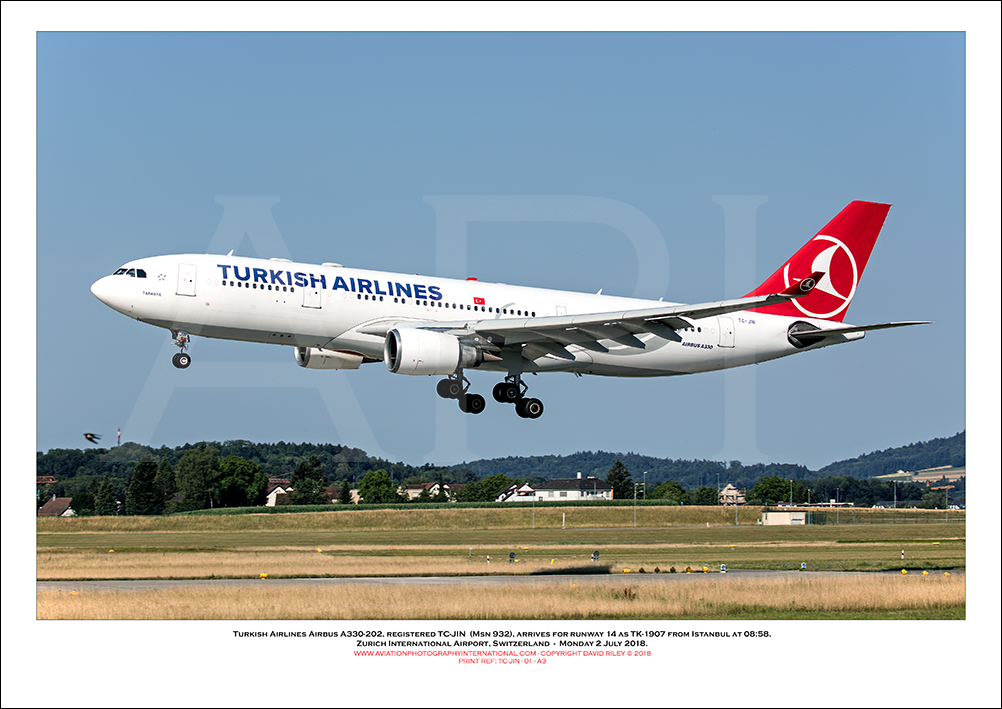 TC-JIN - Turkish Airlines Airbus A330-202 (Msn 932) - 01