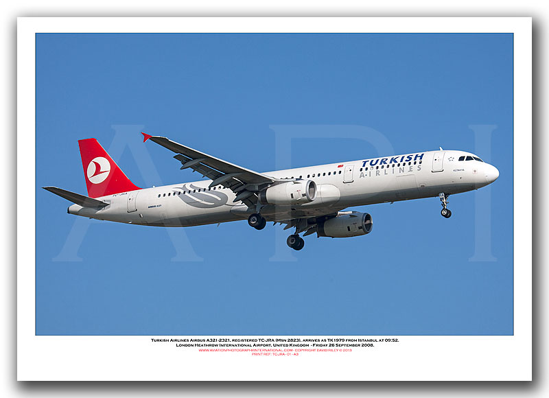 TC-JRA - Turkish Airlines Airbus A321-232 (Msn 2823) - 01