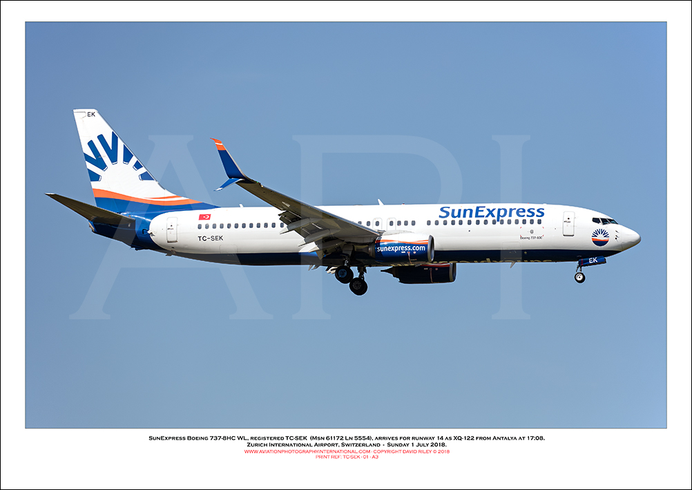 TC-SEK - Sun Express Boeing 737-8HC WL (Msn 61172  Ln 5554) - 01