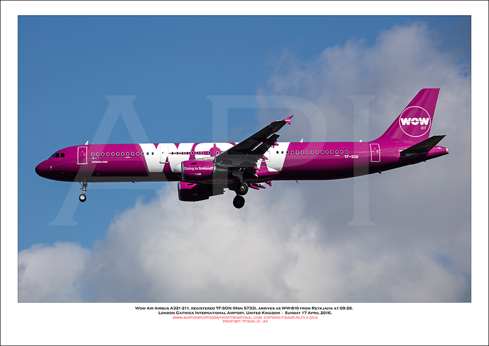 TF-SON - WOW Air Airbus A321-211 (Msn 5733) - 01