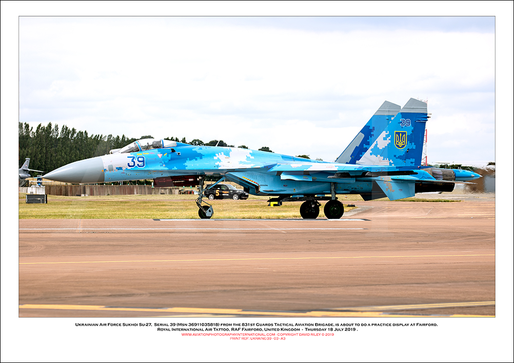 UKRAINE-39 - Ukrainian Air Force Sukhoi Su-27 (Msn 36911035818)   - 03