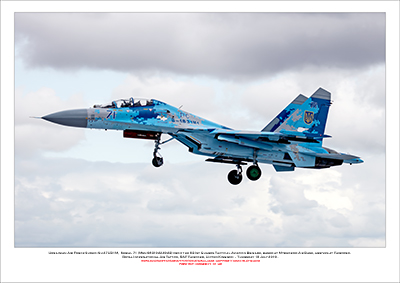 UKRAINE-71 - Ukrainian Air Force Sukhoi Su-27UB1M (Msn 96310424043)   - 01