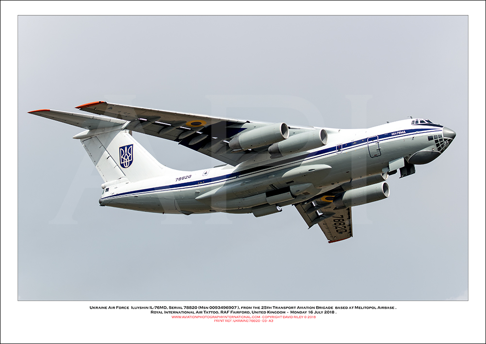 UKRAINE-78820 - Ukraine Air Force  Iluyshin IL-76MD (Msn 0093496907) - 03