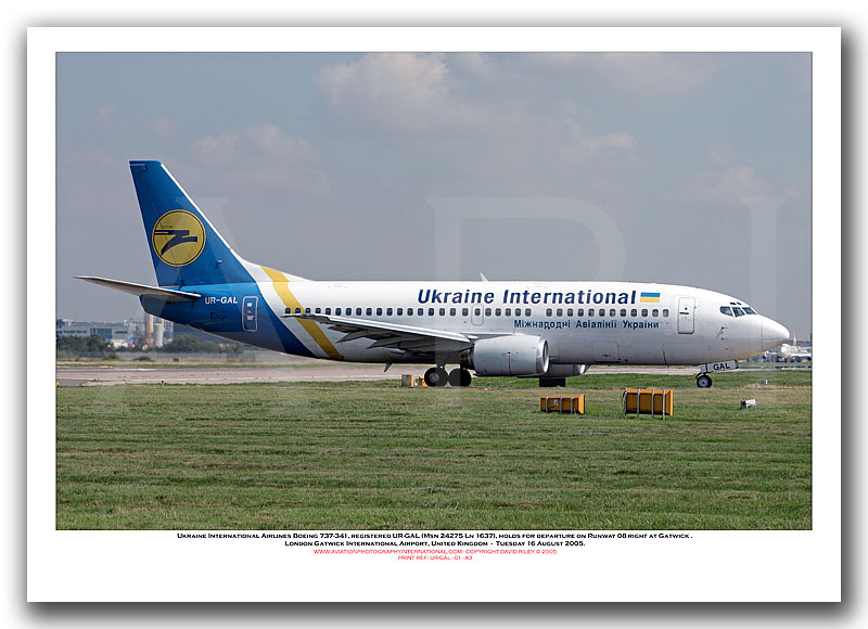 UR-GAL - Ukraine International Airlines Boeing 737-341 (Msn 24275 Ln 1637) - 01