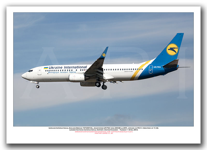 UR-PSG - Ukraine International Airlines Boeing 737-85R WL (Msn 29038 Ln 297) - 01
