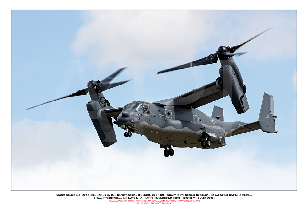 USAF-100052 - United States Air Force Bell-Boeing CV-22B Osprey  (Msn D-1028) - 01