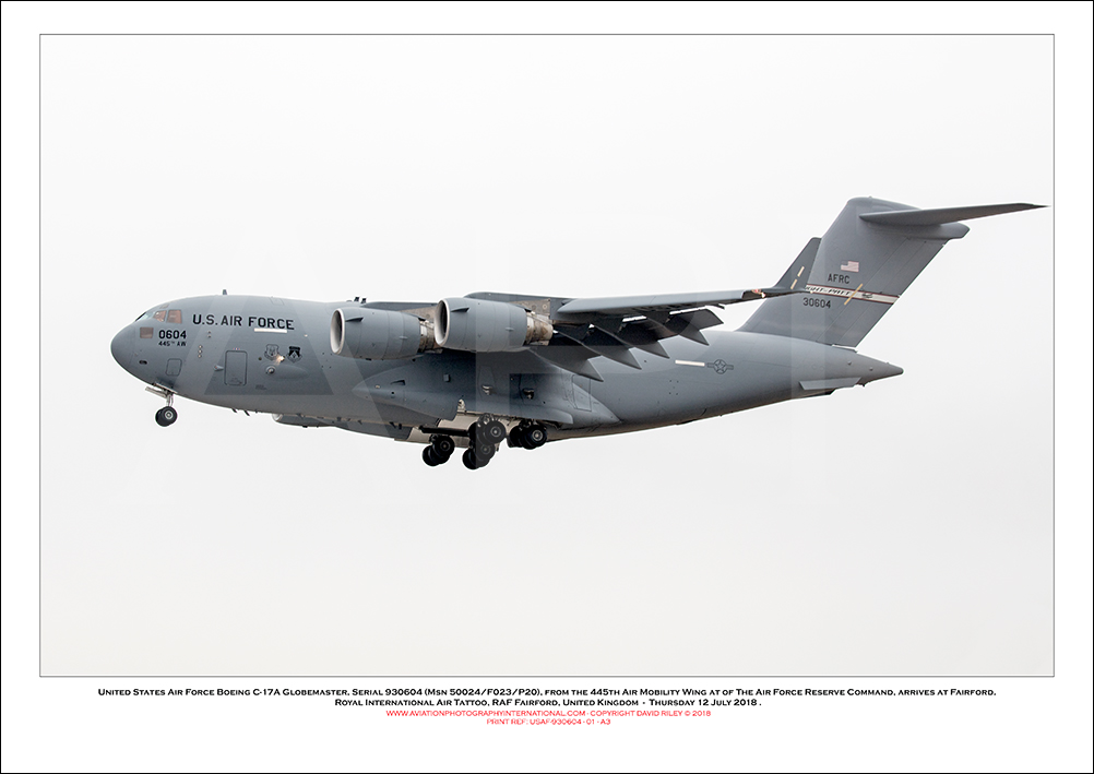 USAF- 930604 - United States Air Force Boeing C-17A Globemaster (Msn  50024/F023/P20) - 01