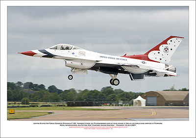 USAF-THUNDERBIRDS4 - United States Air Force Thunderbirds No4 - Genera1 Dynamics F-16C Fighting Falcon - 01