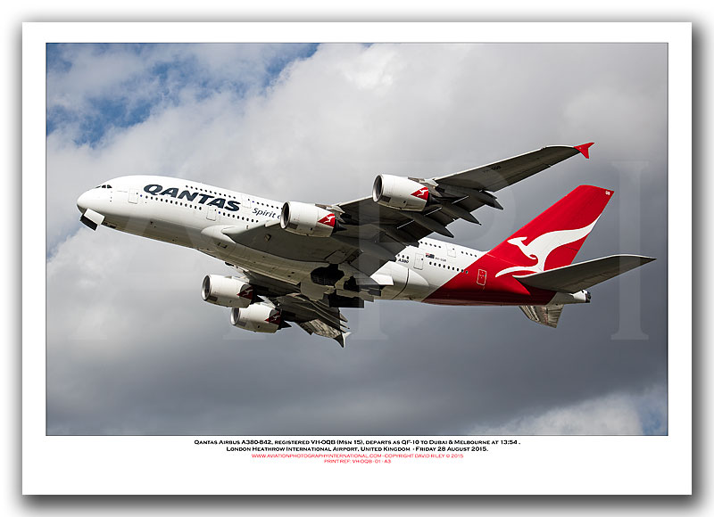 VH-OQB - Qantas Airbus A380-842  (Msn 015) - 01