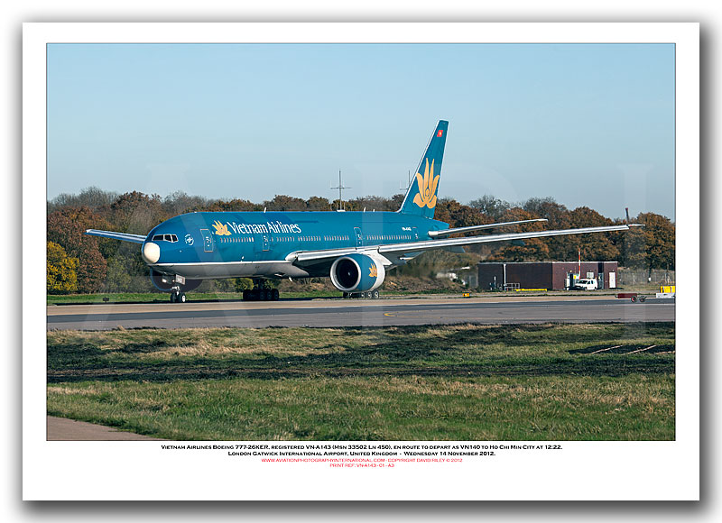 VN-A143 - Vietnam Airlines Boeing 777-26KER  (Msn 33502 Ln 450) - 01
