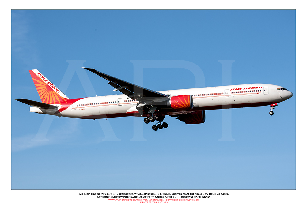 VT-ALL - Air India Boeing 777-337 ER  (Msn 36310 Ln 656) - 01
