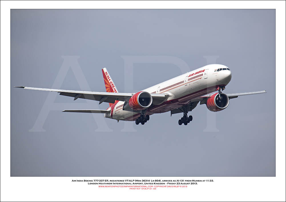 VT-ALP - Air India Boeing 777-337 ER  (Msn 36314 Ln 804) - 01