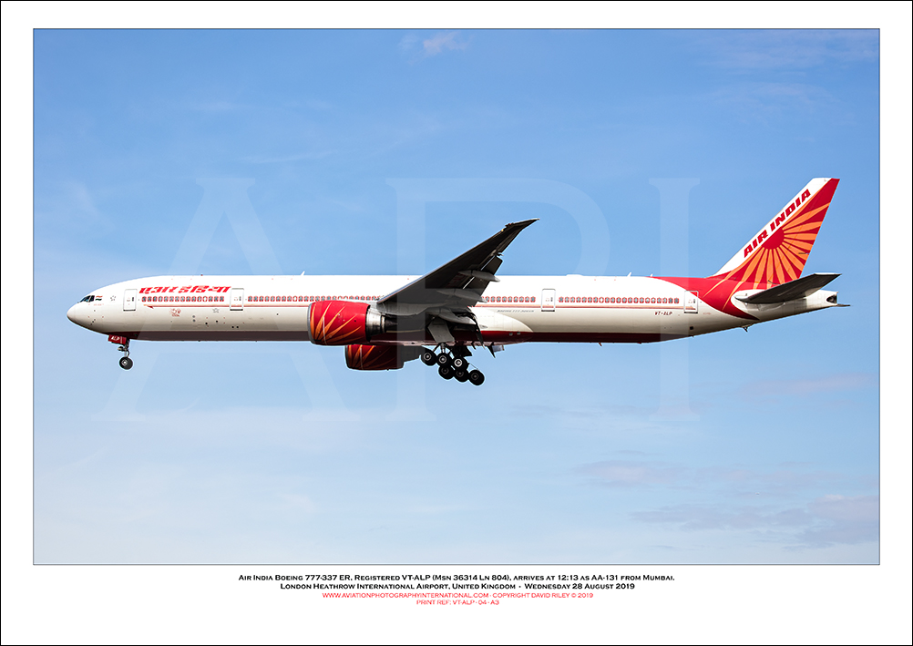 VT-ALP - Air India Boeing 777-337 ER  (Msn 36314 Ln 804) - 04