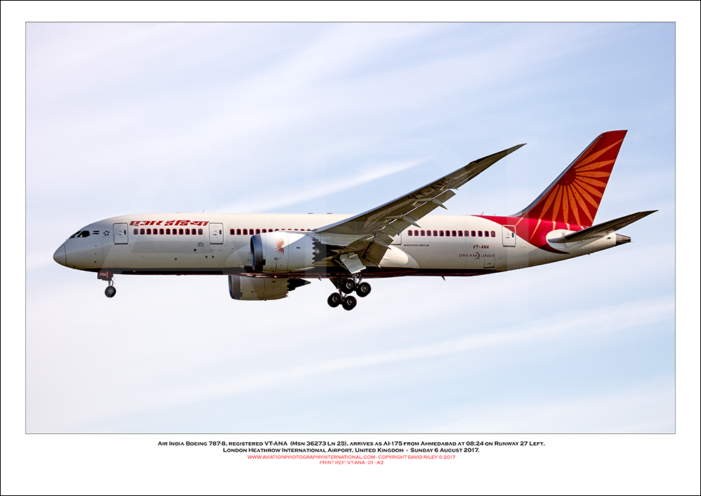 VT-ANA - Air India Boeing 787-8  (Msn 36273 Ln 25) - 01