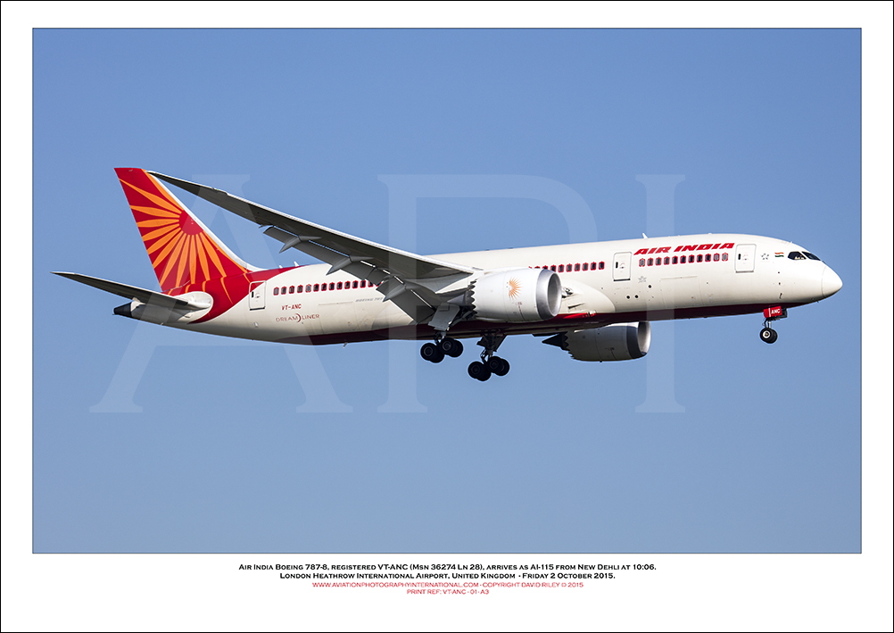 VT-ANC - Air India Boeing 787-8  (Msn 36274 Ln 28) - 01