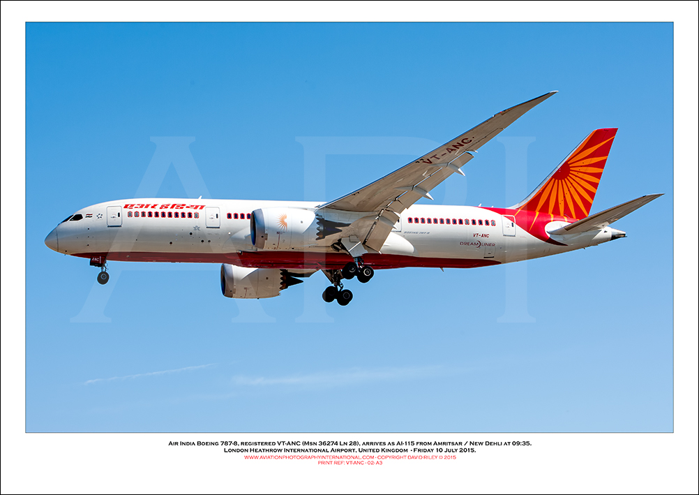 VT-ANC - Air India Boeing 787-8  (Msn 36274 Ln 28) - 02