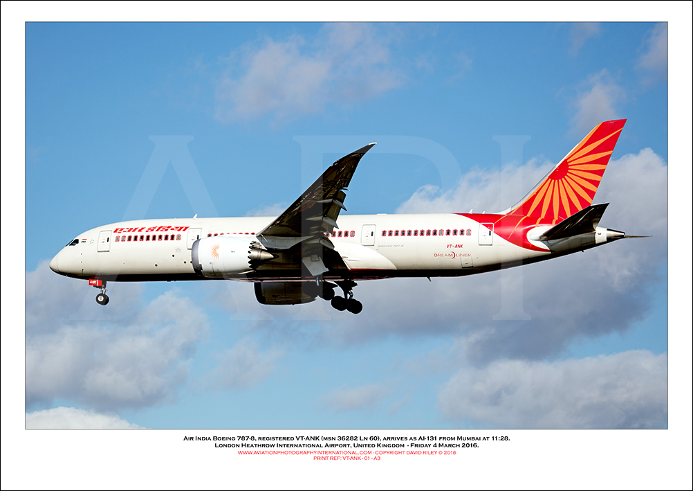 VT-ANK - Air India Boeing 787-8  (Msn 36282 Ln 60) - 01