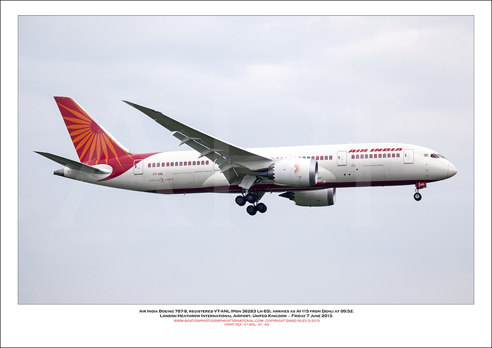 VT-ANL - Air India Boeing 787-8  (Msn 36283 Ln 65) - 01