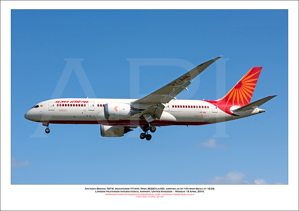VT-ANL - Air India Boeing 787-8  (Msn 36283 Ln 65) - 02