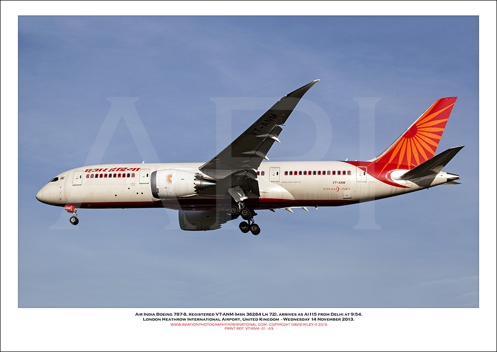 VT-ANM - Air India Boeing 787-8  (Msn 36284 Ln 72) - 01