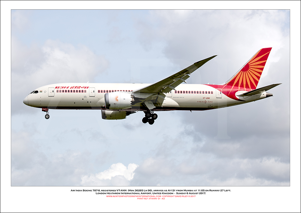 VT-ANN - Air India Boeing 787-8  (Msn 36285 Ln 90) - 01