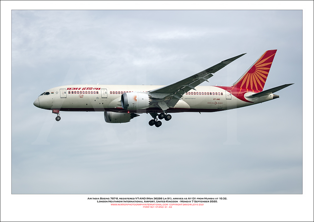 VT-ANO - Air India Boeing 787-8  (Msn 36286 Ln 91) - 01
