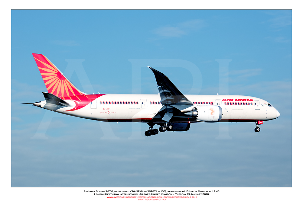 VT-ANP - Air India Boeing 787-8  (Msn 36287 Ln 158) - 01