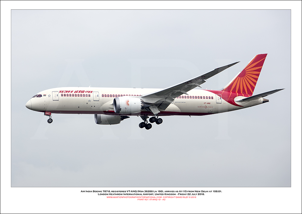 VT-ANQ - Air India Boeing 787-8  (Msn 36288 Ln 180) - 01