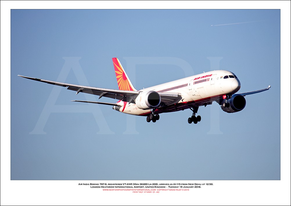 VT-ANR - Air India Boeing 787-8  (Msn 36289 Ln 208) - 01