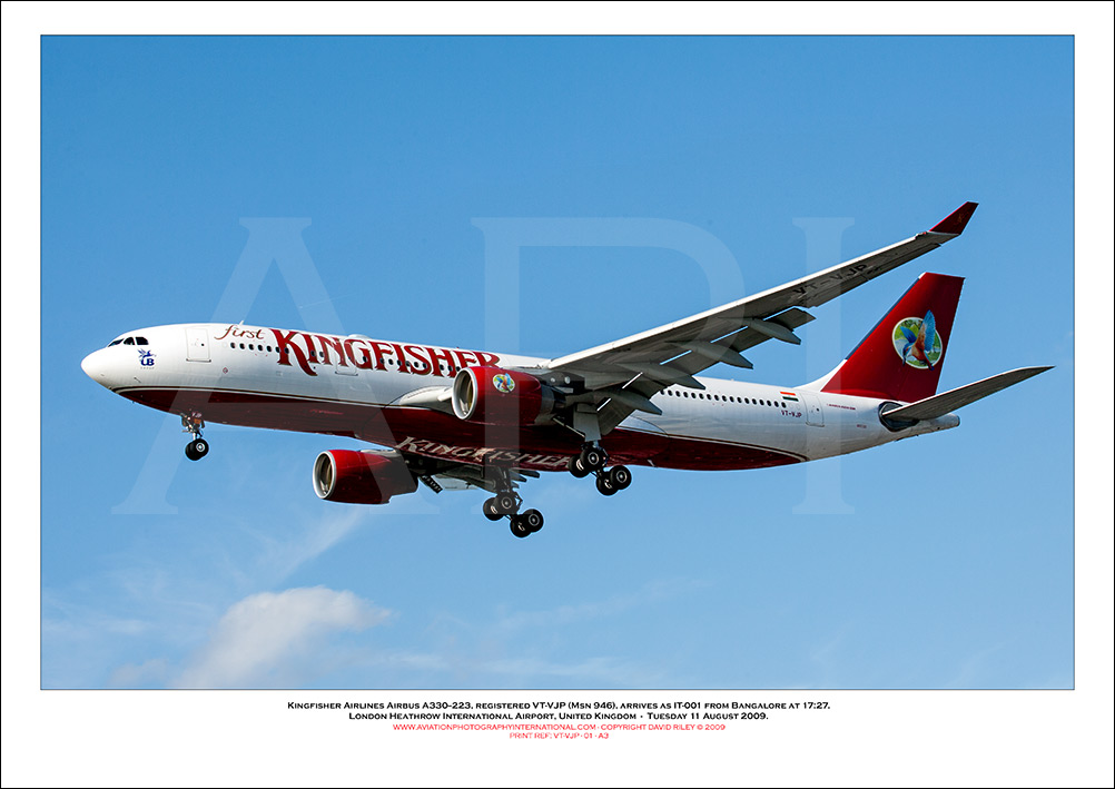 VT-VJP -  Kingfisher Airlines Airbus A330-223 (Msn 946) - 01