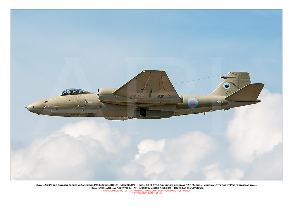 XH131 - Royal Air Force English Electric Canberra PR.9  (Msn SH.1721) - 01