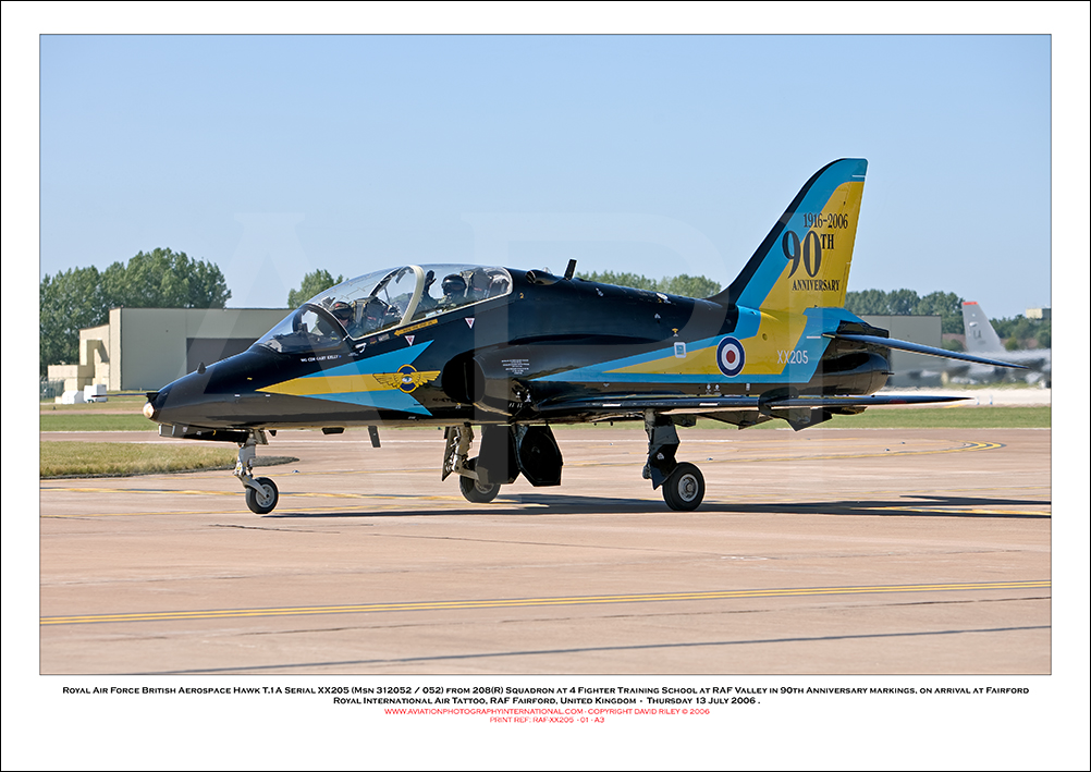 XX205 - Royal Air Force British Aerospace Hawk T.1A (Msn 312052/052) - 01