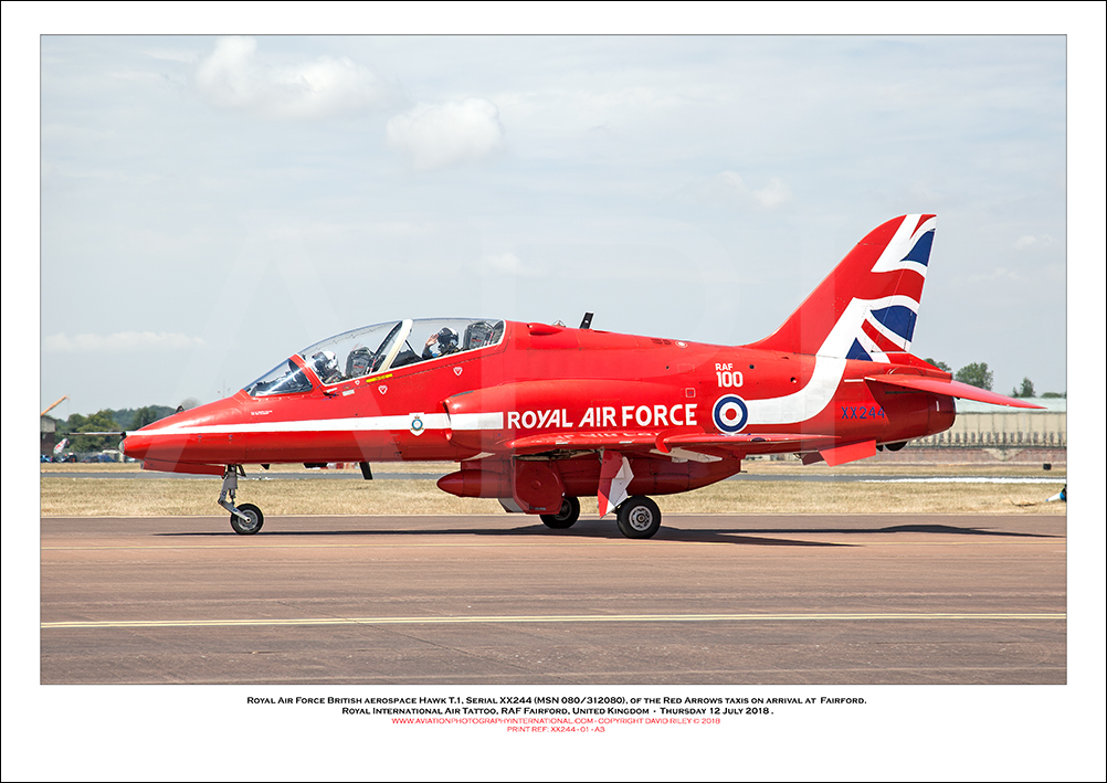 XX244 - Royal Air Force British Aerospace Hawk T.1 (Msn 080/312080) - 01