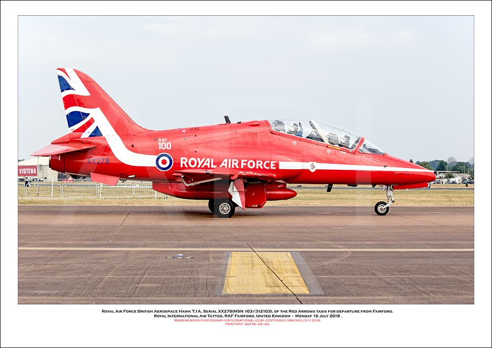 XX278 - Royal Air Force British Aerospace Hawk T.1 (Msn 103/312103) - 03